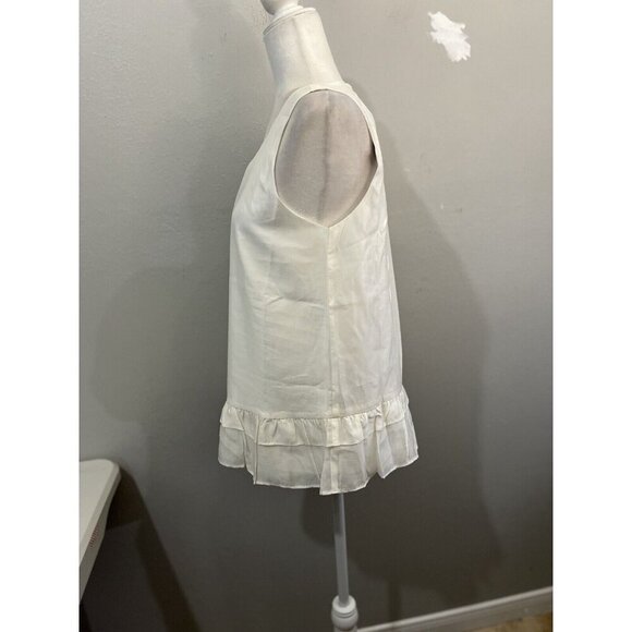 Naked Zebra Peplum Hem Sleeveless Blouse Size Small - Picture 4 of 11